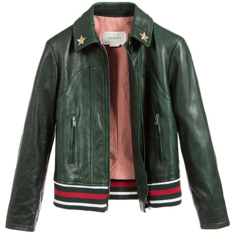 gucci bottle green leather jacket|Gucci leather jacket price.